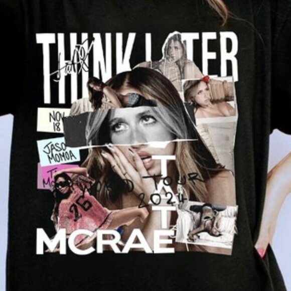 Tate McRae Think Later Tour Shirt 2 Sided Concert Tour 2024 Fan Gift Graphic 05 - Picture 2 of 5